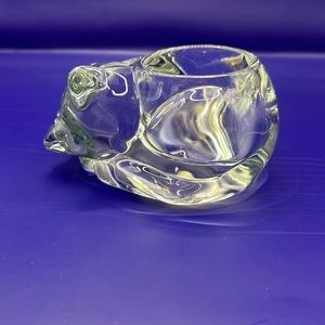 Vintage Indiana glass sleeping cat.